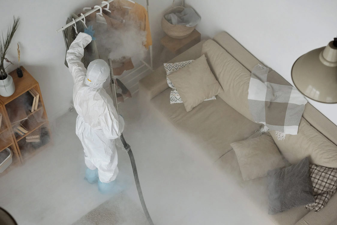 Ultra-Low Volume (ULV) disinfection processes are designed to effectively eliminate biohazards including viruses, bacteria and fungi. Perfect for environments requiring exceptionally high hygiene standards, ULV disinfection is a mist disinfectant able to reach the most inaccessible spaces.  